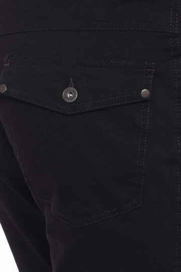 Dark Brown Slim Fit Suede Cotton Flap Pocket Trousers – Wessi