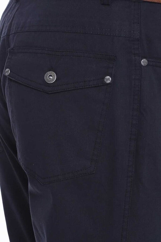 Black Slim Fit Plain Covered Pocket Suede-Touch Cotton Trousers – Wessi