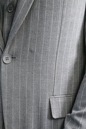 Men's Grey Pinstripe 3-Piece Suit with Waistcoat