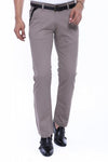 Cream Slim Fit Plain Cotton Trousers – Wessi