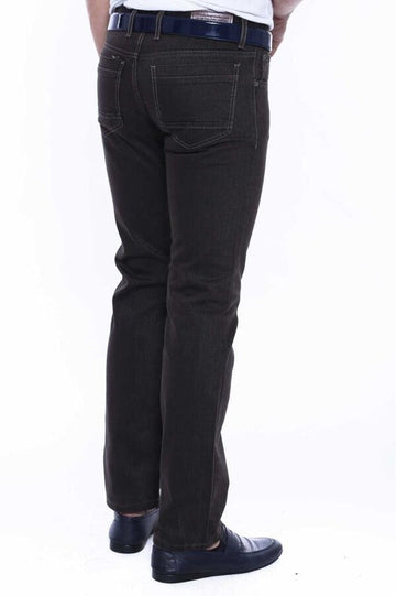 Brown Slim Fit Washed Jeans – Wessi