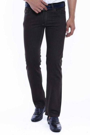 Brown Slim Fit Washed Jeans – Wessi